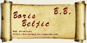 Boris Beljić vizit kartica